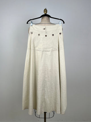 Ivory flared maxi skirt with bridge (XS/S)