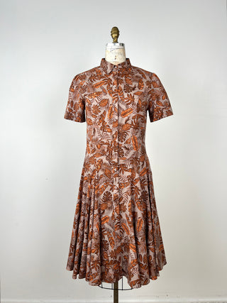 Taupe/amber foliage dress (6)