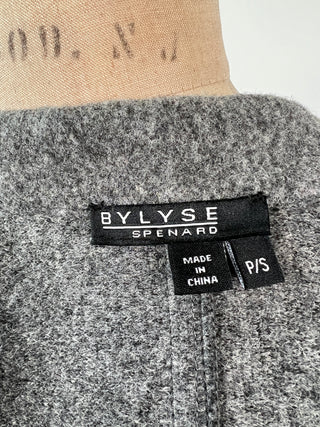 Blazer sans manches gris à rayures chocolat (XS/S)