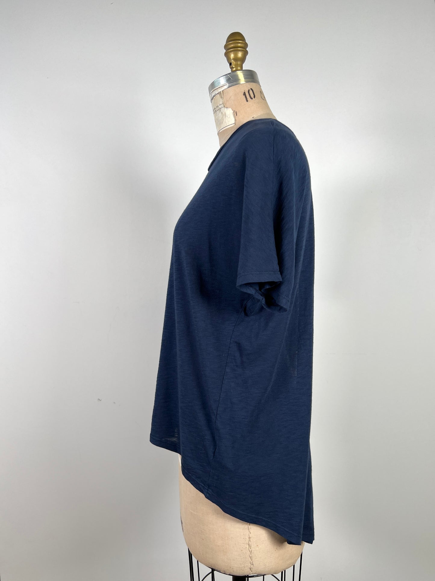 T-shirt bleu canard à dos ouvert (XS)