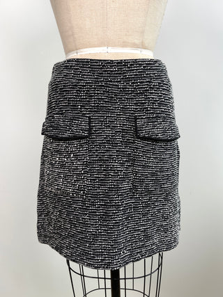 Black and white tweed effect skirt (8 and 10)