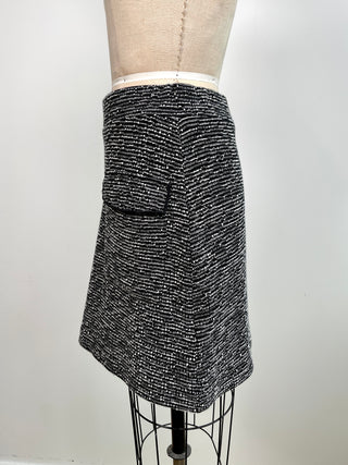 Black and white tweed effect skirt (8 and 10)