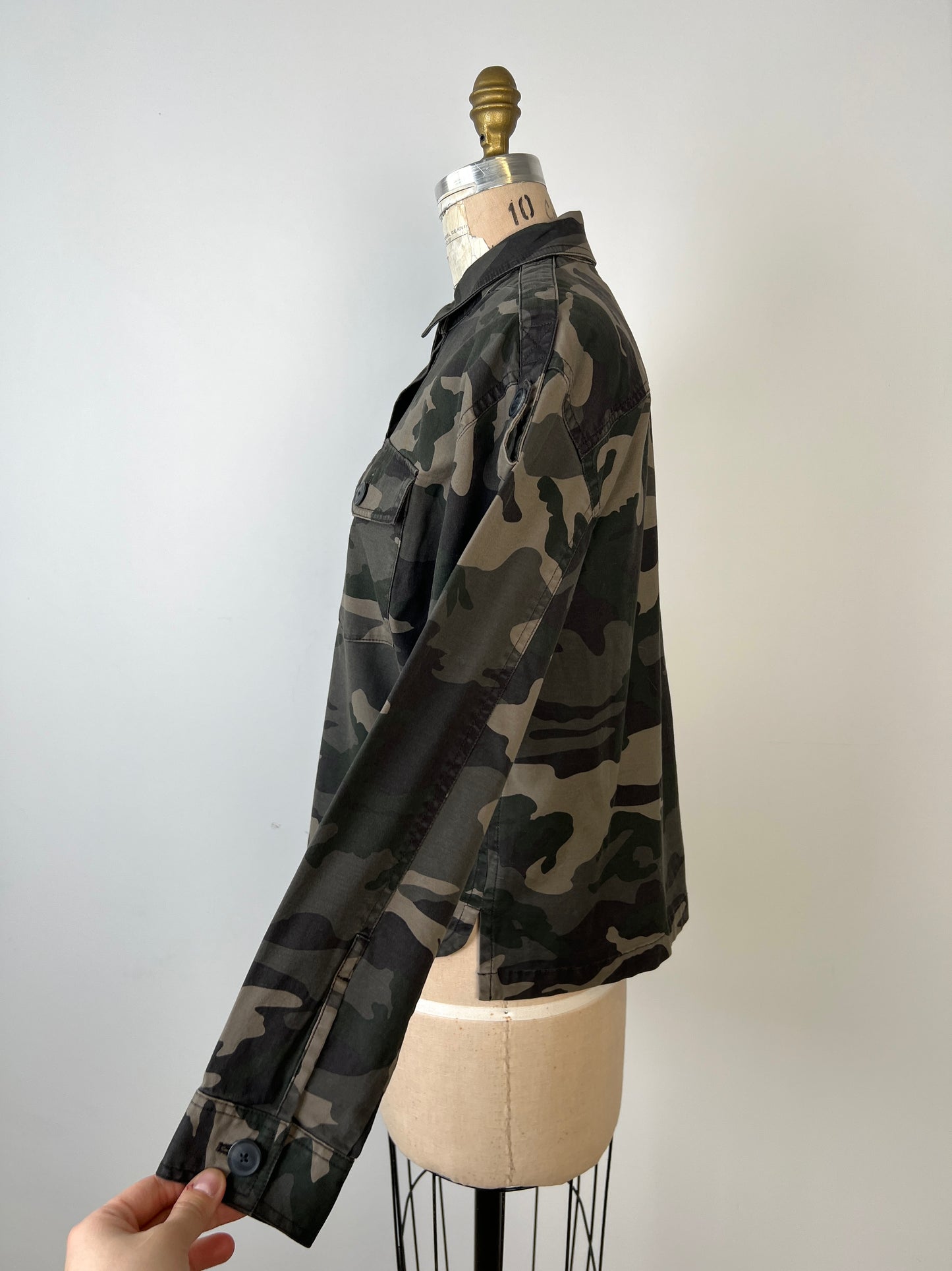 Veste surchemise camouflage en coton lavable (S)