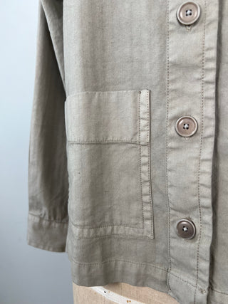 Veste en tissage sergé taupe (6)