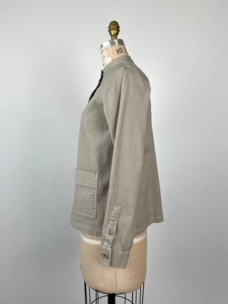 Veste en tissage sergé taupe (6)