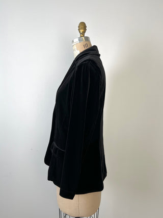 Black washable velvet blazer (M/L)