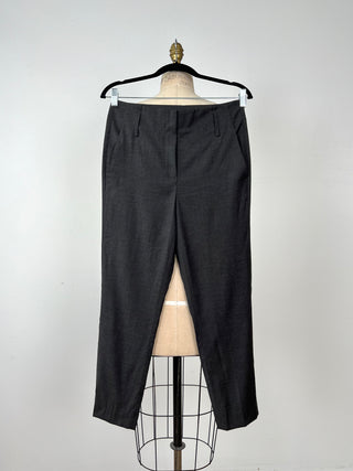 Charcoal cigarette pants in cold wool (4 and 6)