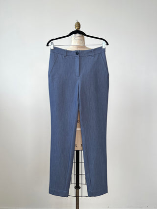 Washable heathered slate blue cigarette pants (6)