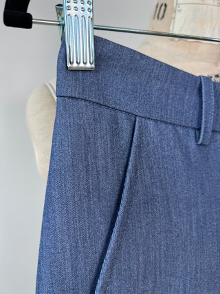 Washable heathered slate blue cigarette pants (6)