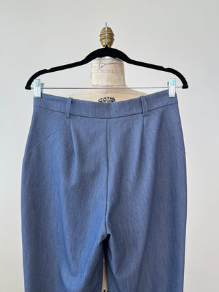 Washable heathered slate blue cigarette pants (6)