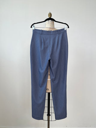 Washable heathered slate blue cigarette pants (6)