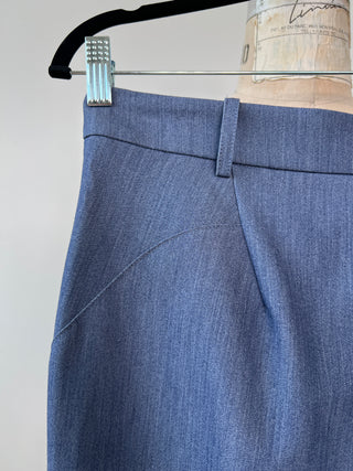 Washable heathered slate blue cigarette pants (6)