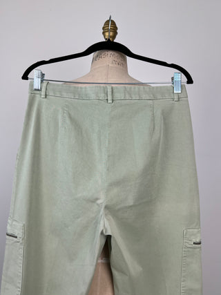 Pantalon en coton vert d'eau IMP* (S)