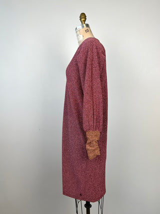 Robe scintillante métallisée cuivre et rose lavable (XS à XL)