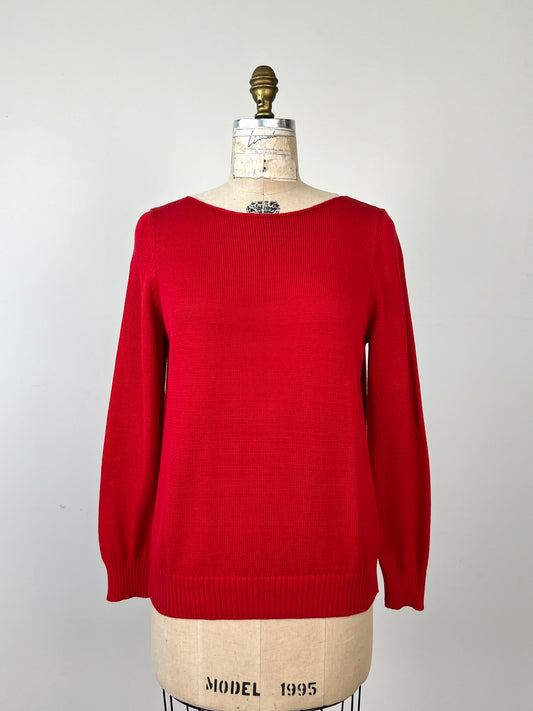 Chandail en tricot rouge (S)