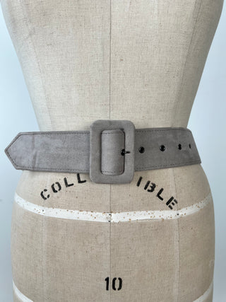 Ceinture large en faux suède ardoise (S/M)