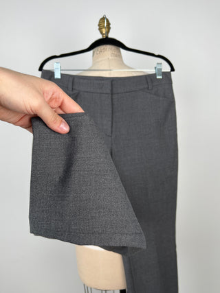 Pantalon cigarette tailleur gris chiné (10)