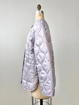 Veste matelassée lilas satiné lavable (6)