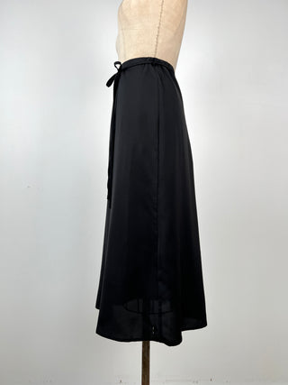 Microfiber flared skirt with elastic waist (4)