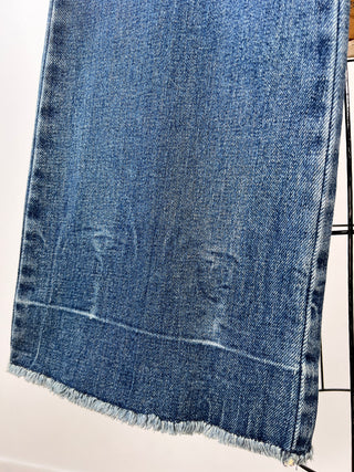 Pantalon bootcut en denim bleu délavé (4 à 14)