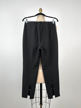 Black Washable Looped Hem Pants (4)