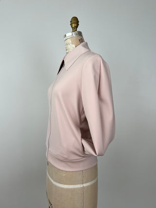 Veste sport chic rose poudre (6+8)