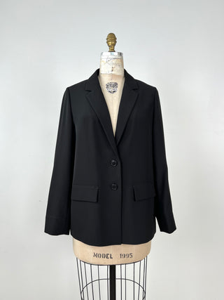 Blazer mou chic noir lavable (8 à 18)