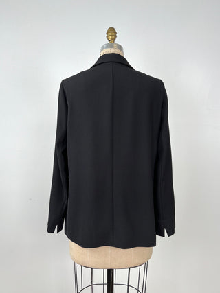 Blazer mou chic noir lavable (8 à 18)