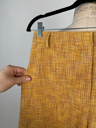 Saffron tweed-style tailored shorts (0+2)