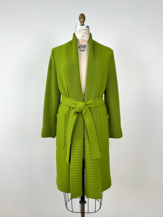 Veste en tricot vert prairie (M)