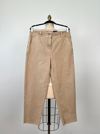 Pantalon confort en denim tan (12)