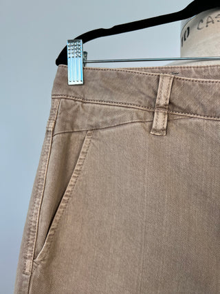 Pantalon confort en denim tan (12)