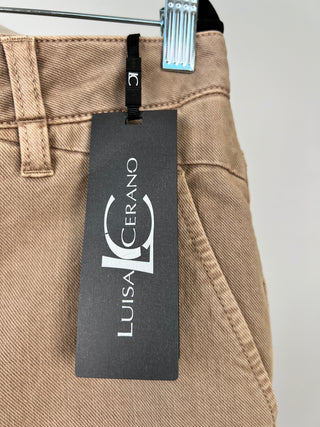 Pantalon confort en denim tan (12)