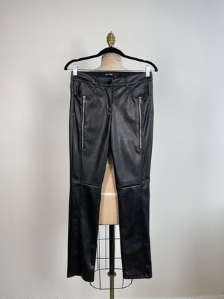 Black Faux Leather Skinny Pants (6)