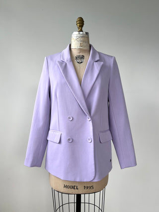 Purple double breasted blazer hotsell