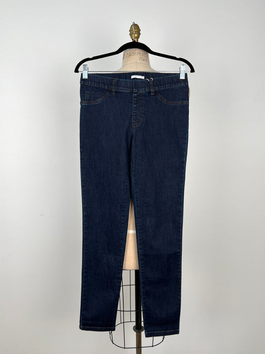 Pantalon legging en denim bleu lavable (28)