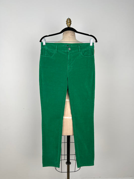 Pantalon en velours vert pomme (10)