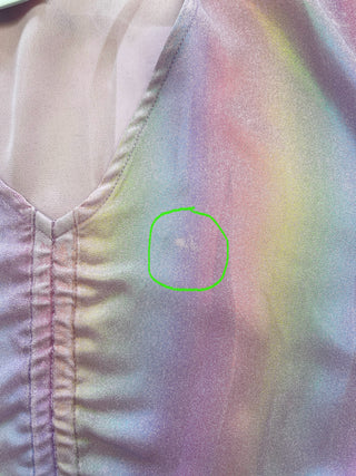 Rainbow Holographic Lilac Ruffle Blouse (6) *imp*