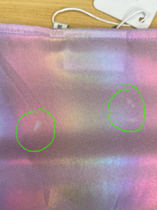 Rainbow Holographic Lilac Ruffle Blouse (6) *imp*