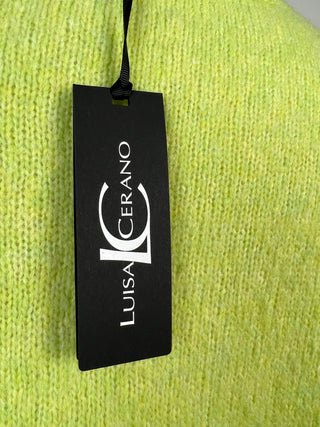 Lime Green Knit Sweater with Braided Detail Washable (4-8)