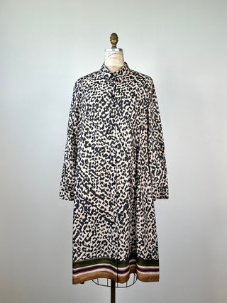 Washable Leopard Print Shirt Dress (4-16)