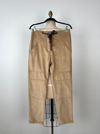 Almond Corduroy Baggy Pants (4)