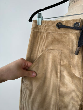 Almond Corduroy Baggy Pants (4)