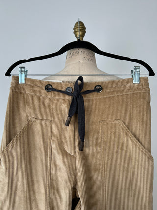 Almond Corduroy Baggy Pants (4)