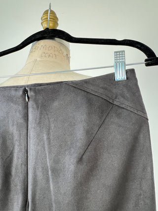 Charcoal Faux Suede Pencil Skirt (2 &amp; 4)