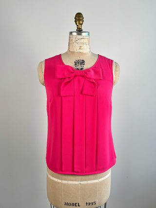 Fuchsia flowing top with buckle (6/8)