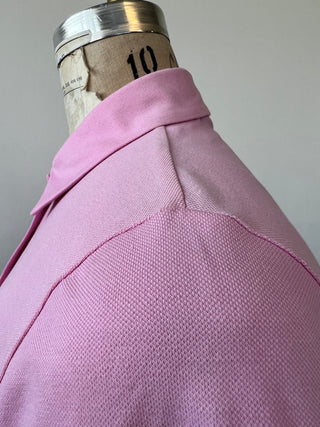 Powder pink polo sweater in stretch cotton (10)