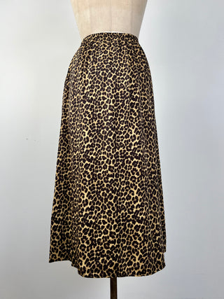 Leopard midi skirt with pockets (4 to 10)