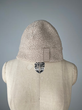 Sheepskin wool beanie hat (M)