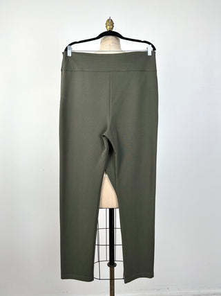 Khaki wrap-effect pants (L)